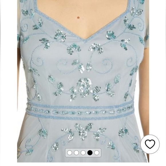 𝅺NWT Adrianna Papell Papell Studio Beaded Long Dress size 8 - Picture 3 of 7